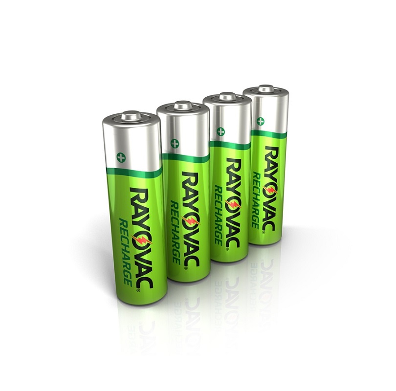 Rayovac Rechargeable Nickel Metal Hydride AA Battery 4 Pack